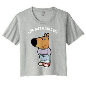 My New Character Is A Chill Guy Funny I Am Just A Chill Guy Women's Crop Top Tee