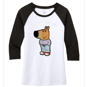 My New Character Is A Chill Guy Funny I Am Just A Chill Guy Women's Tri-Blend 3/4-Sleeve Raglan Shirt