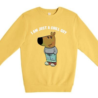 My New Character Is A Chill Guy I Am Just A Chill Guy Funny Premium Crewneck Sweatshirt