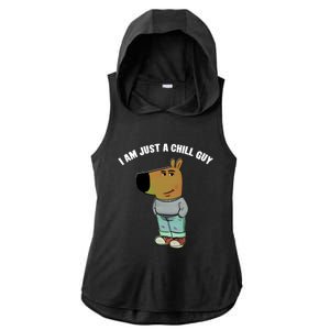 My New Character Is A Chill Guy I Am Just A Chill Guy Funny Ladies PosiCharge Tri-Blend Wicking Draft Hoodie Tank