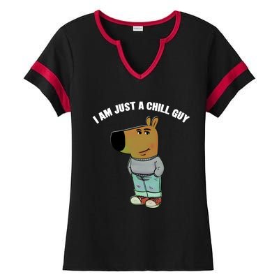 My New Character Is A Chill Guy I Am Just A Chill Guy Funny Ladies Halftime Notch Neck Tee