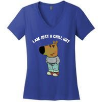 My New Character Is A Chill Guy I Am Just A Chill Guy Funny Women's V-Neck T-Shirt