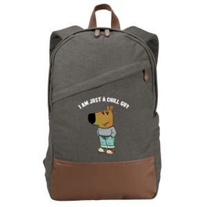 My New Character Is A Chill Guy I Am Just A Chill Guy Funny Cotton Canvas Backpack