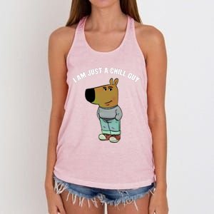 My New Character Is A Chill Guy I Am Just A Chill Guy Funny Women's Knotted Racerback Tank