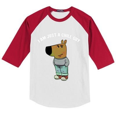 My New Character Is A Chill Guy I Am Just A Chill Guy Funny Kids Colorblock Raglan Jersey