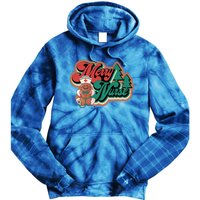 Merry Nurse Christmas Tree Retro Groovy Cookies Xmas Nursing Cute Gift Tie Dye Hoodie