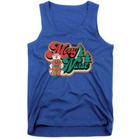 Merry Nurse Christmas Tree Retro Groovy Cookies Xmas Nursing Cute Gift Tank Top