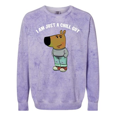 My New Character Is A Chill Guy I Am Just A Chill Guy Funny Colorblast Crewneck Sweatshirt