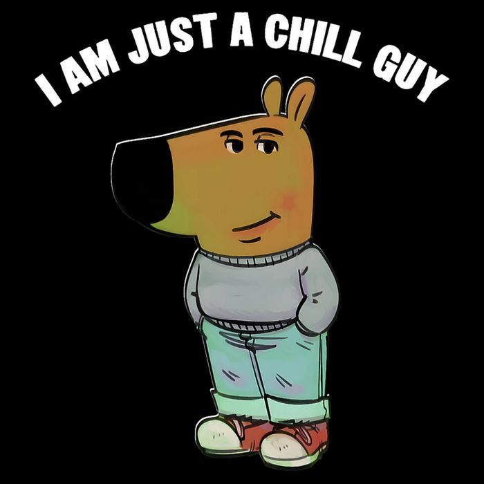 My New Character Is A Chill Guy I Am Just A Chill Guy Funny Full-Length Apron With Pockets