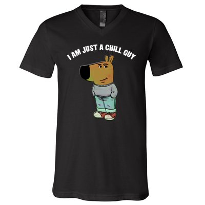 My New Character Is A Chill Guy I Am Just A Chill Guy Funny V-Neck T-Shirt