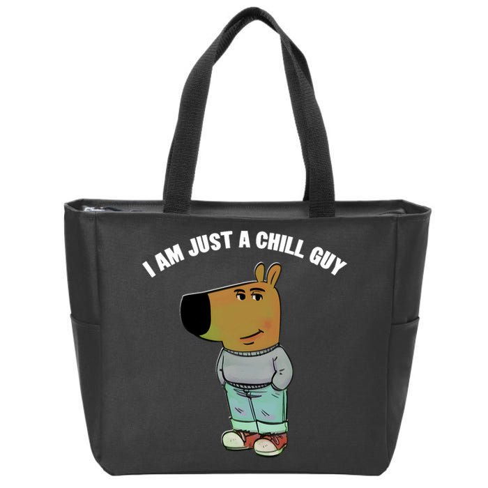 My New Character Is A Chill Guy I Am Just A Chill Guy Funny Zip Tote Bag