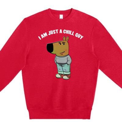 My New Character Is A Chill Guy I Am Just A Chill Guy Funny Premium Crewneck Sweatshirt