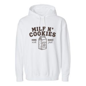 Milf N Cookies Stay At Home Milf Garment-Dyed Fleece Hoodie