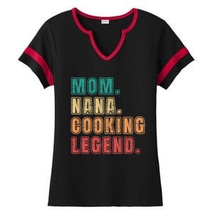 Mom Nana Cooking Legend Design Great Gift Ladies Halftime Notch Neck Tee