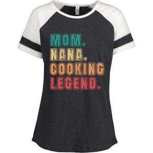 Mom Nana Cooking Legend Design Great Gift Enza Ladies Jersey Colorblock Tee