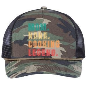 Mom Nana Cooking Legend Design Great Gift Retro Rope Trucker Hat Cap