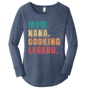 Mom Nana Cooking Legend Design Great Gift Women's Perfect Tri Tunic Long Sleeve Shirt