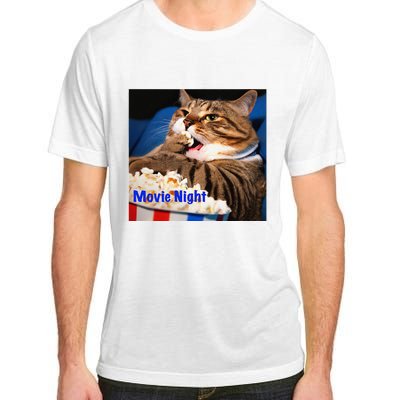 Movie Night Cat Adult ChromaSoft Performance T-Shirt