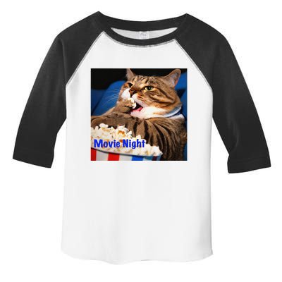 Movie Night Cat Toddler Fine Jersey T-Shirt