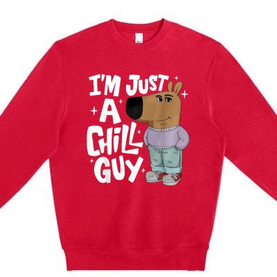 My New Character Is A Chill Guy Funny I Am Just A Chill Guy Premium Crewneck Sweatshirt