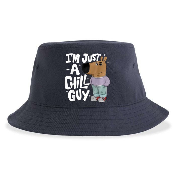 My New Character Is A Chill Guy Funny I Am Just A Chill Guy Sustainable Bucket Hat