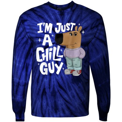 My New Character Is A Chill Guy Funny I Am Just A Chill Guy Tie-Dye Long Sleeve Shirt