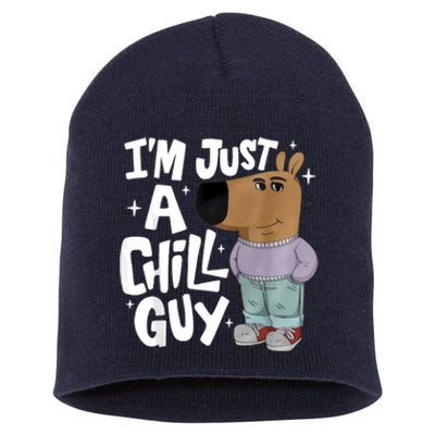 My New Character Is A Chill Guy Funny I Am Just A Chill Guy Short Acrylic Beanie