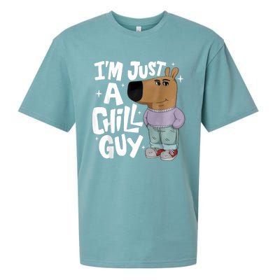 My New Character Is A Chill Guy Funny I Am Just A Chill Guy Sueded Cloud Jersey T-Shirt