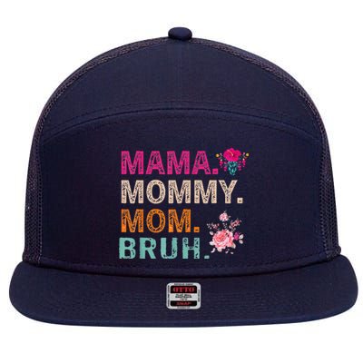 Mom Noun Definition Funny Mama Mothers Day 7 Panel Mesh Trucker Snapback Hat