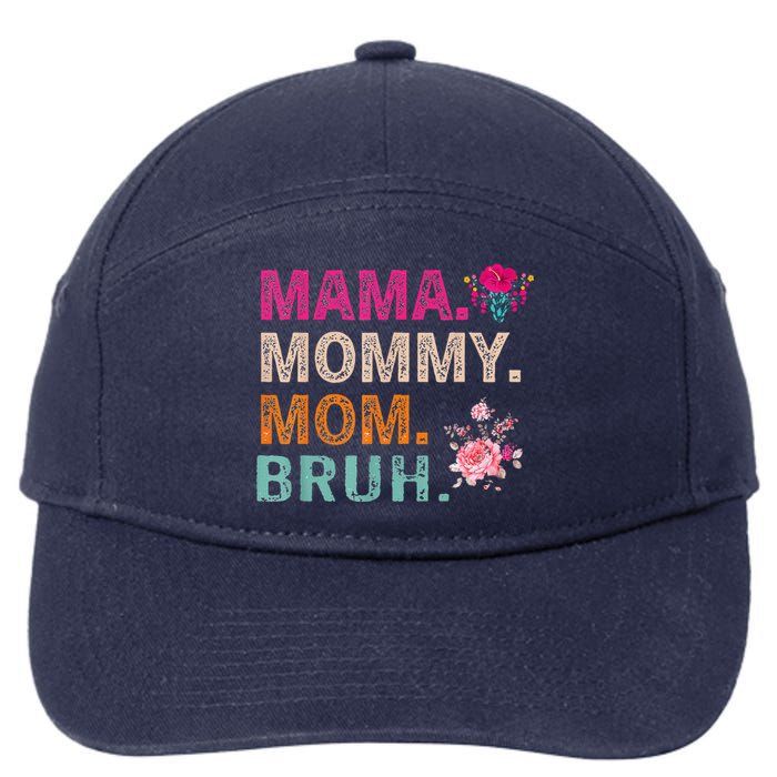 Mom Noun Definition Funny Mama Mothers Day 7-Panel Snapback Hat