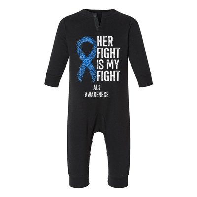 Motor Neurone Disease Her Fight Is My Fight ALS Awareness Infant Fleece One Piece