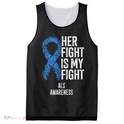 Motor Neurone Disease Her Fight Is My Fight ALS Awareness Mesh Reversible Basketball Jersey Tank