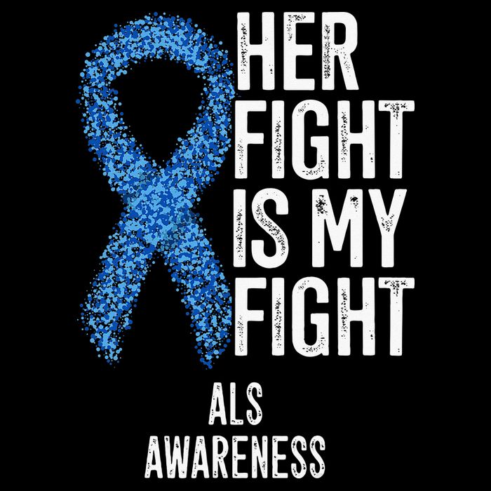 Motor Neurone Disease Her Fight Is My Fight ALS Awareness Women's V-Neck T-Shirt