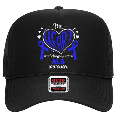 Motor Neurone Disease My Heart Belongs To A ALS Warrior ALS Trucker Hat