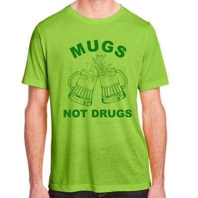 Mugs Not Drugs St Patrick's Day Funny Beer Adult ChromaSoft Performance T-Shirt