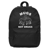 Mugs Not Drugs St Patrick's Day Funny Beer 16 in Basic Backpack