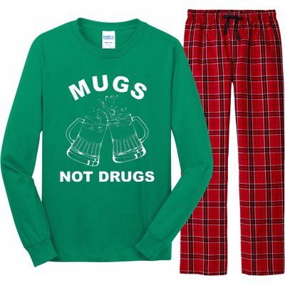 Mugs Not Drugs St Patrick's Day Funny Beer Long Sleeve Pajama Set