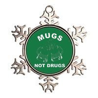 Mugs Not Drugs St Patrick's Day Funny Beer Metallic Star Ornament