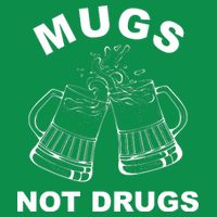 Mugs Not Drugs St Patrick's Day Funny Beer Women's V-Neck T-Shirt