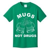 Mugs Not Drugs St Patrick's Day Funny Beer Kids T-Shirt
