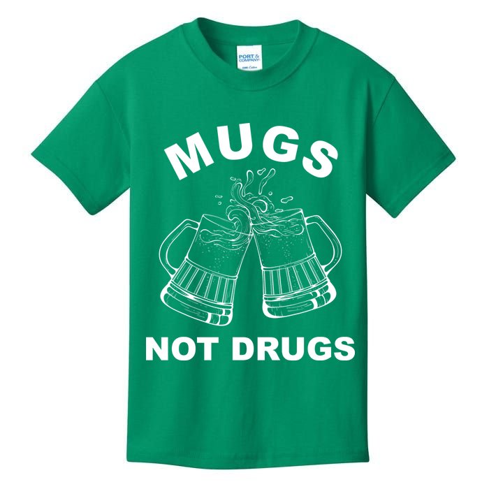 Mugs Not Drugs St Patrick's Day Funny Beer Kids T-Shirt