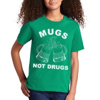Mugs Not Drugs St Patrick's Day Funny Beer Kids T-Shirt