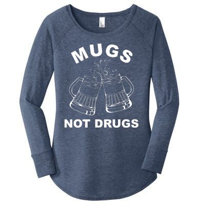 Mugs Not Drugs St Patrick's Day Funny Beer Women's Perfect Tri Tunic Long Sleeve Shirt