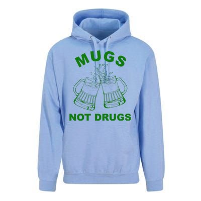 Mugs Not Drugs St Patrick's Day Funny Beer Unisex Surf Hoodie