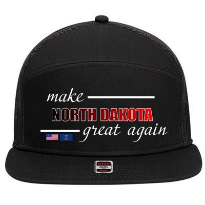 Make North Dakota Great Again 7 Panel Mesh Trucker Snapback Hat