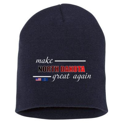 Make North Dakota Great Again Short Acrylic Beanie