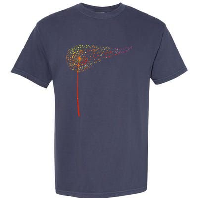 Music Notes Dandelion Flower Garment-Dyed Heavyweight T-Shirt