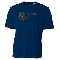 Music Notes Dandelion Flower Cooling Performance Crew T-Shirt