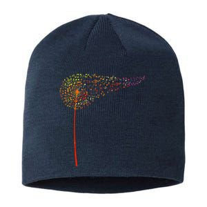 Music Notes Dandelion Flower Sustainable Beanie