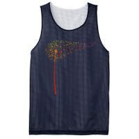 Music Notes Dandelion Flower Mesh Reversible Basketball Jersey Tank